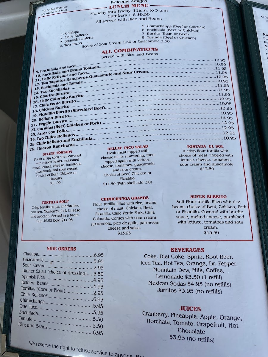 Menu - El Sol De México | Tigard photo 2