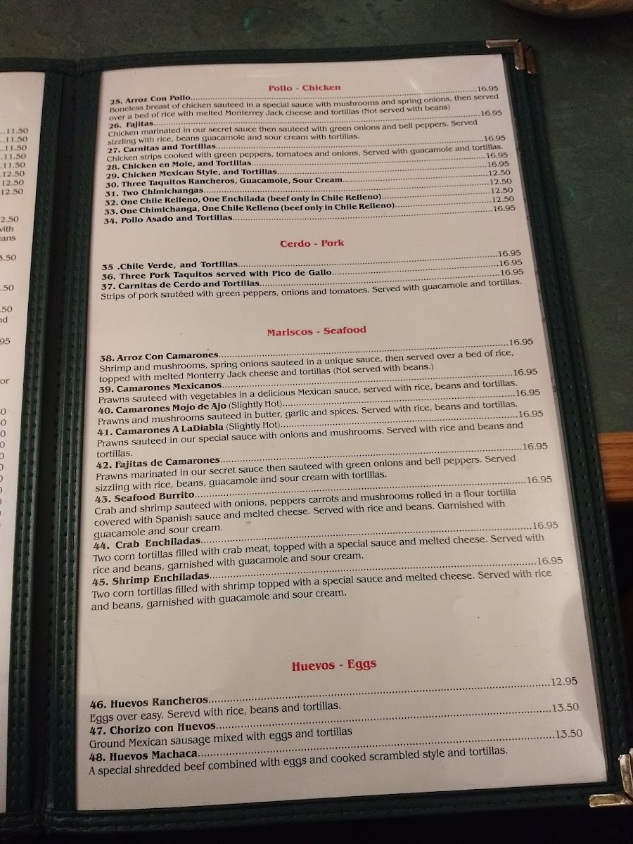 Menu - El Sol De México | Tigard photo 3